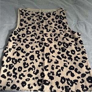 Abercrombie & Fitch Black and Cream Leopard Print Top